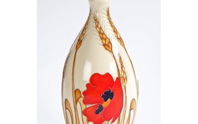 A Moorcroft Harvest Poppy vase, circa 2009, tubeline decorat...