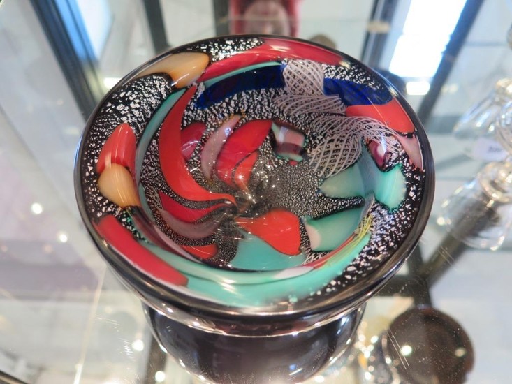 A Murano Dino Martens glass bowl in 'tutti frutti' style wit...