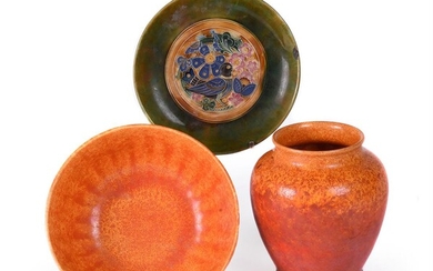 A Pilkington's Royal Lancastrian vase and bowl