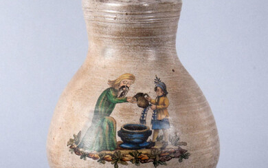 A Rare Ceramic Washing Ewer for Netilat Yadayim, Germany, 1880