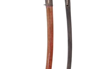 A SILVER-MOUNTED TALWAR SWORD, RAJASTHAN, NORTH INDIA, 19 C