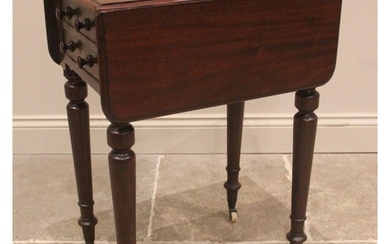 A Victorian mahogany work table, stamped Edwards & Roberts, ...