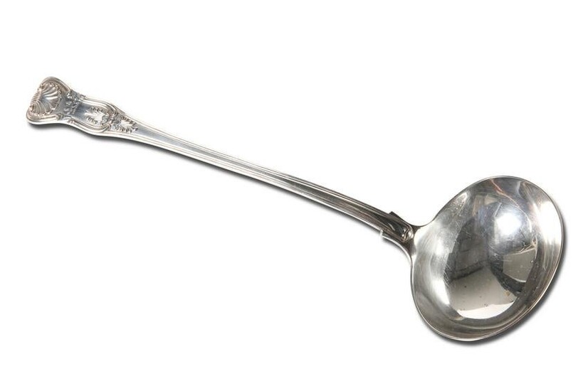 A WILLIAM IV SILVER SOUP LADLE, by Mary Chawner London