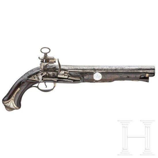 A cavalry officer's flintlock pistol by Peresteva in