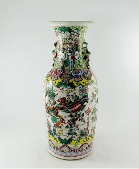 A large Chinese baluster vase, 19th Cent