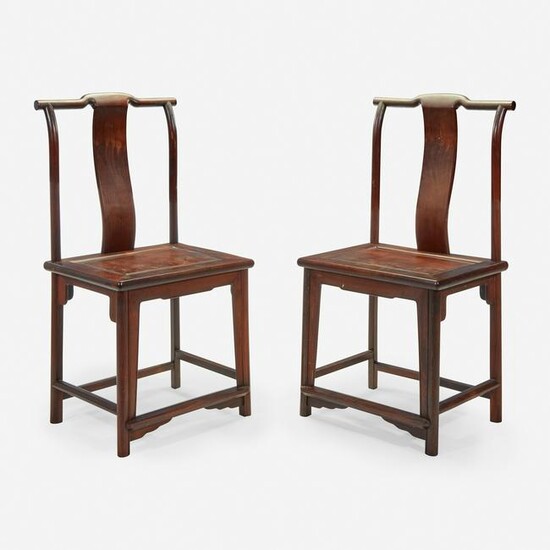 A pair of Chinese side chairs, possibly jichimu 椅