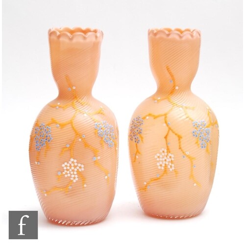 A pair of late 19th Century continental vases in the manner ...