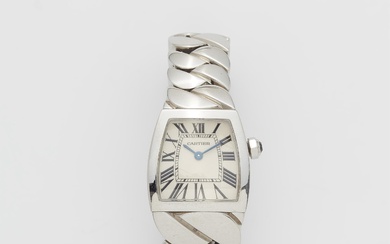 A stainless steel Cartier "La Dona" ladies wristwatch.