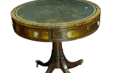 ASTON COURT BY HENREDON TABLE W /LEATHER TOP