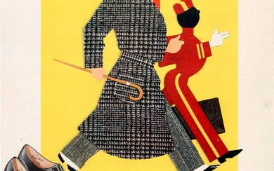 Advertising Poster Edgerton Shoe Men Fashion Art Deco Bell...
