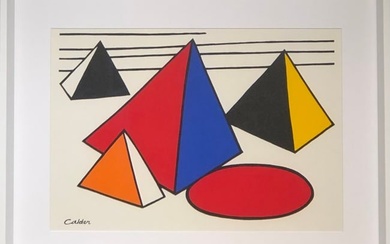 Alexander Calder Abstract Lithograph On Paper