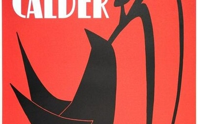 Alexander Calder - Stabile Noir - 1959 Lithograph 25" x