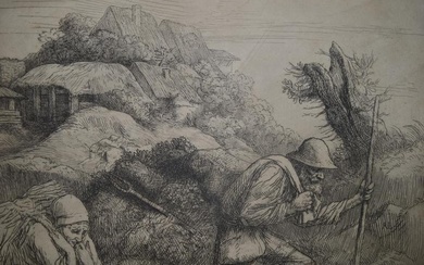 Alphonse Legros, an etching 'Le Retour du Bois', signed...