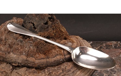 An 18th century silver Hanoverian pattern table spoon, rat t...