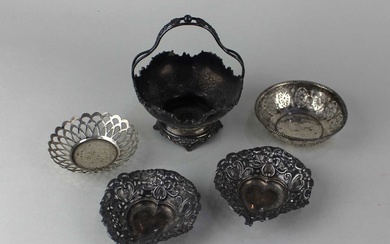 An Edward VII silver bonbon basket