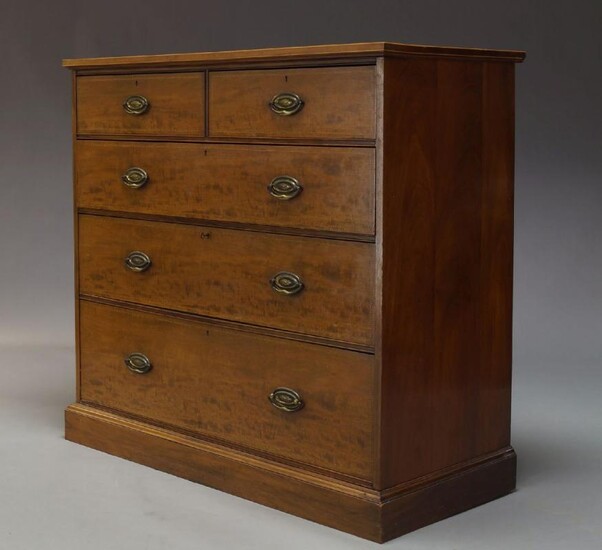 An Edwardian mahogany and inlaid chest, with...