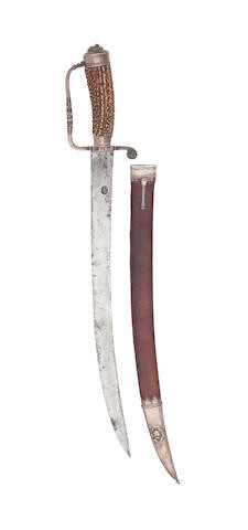 An English Silver-Mounted Hanger, Indistinct Britannia Standard Silver Hallmarks For 1700, Maker's Mark Of Joseph Reason