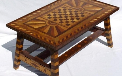 An Outstanding Marquetry Game Table Coffee Table