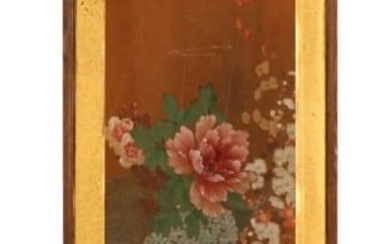Antique Chinese Batik & Watercolor on Silk Signed
