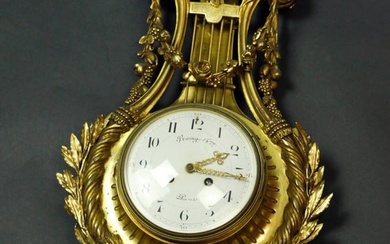 Antique French Dore bronze wall clock
