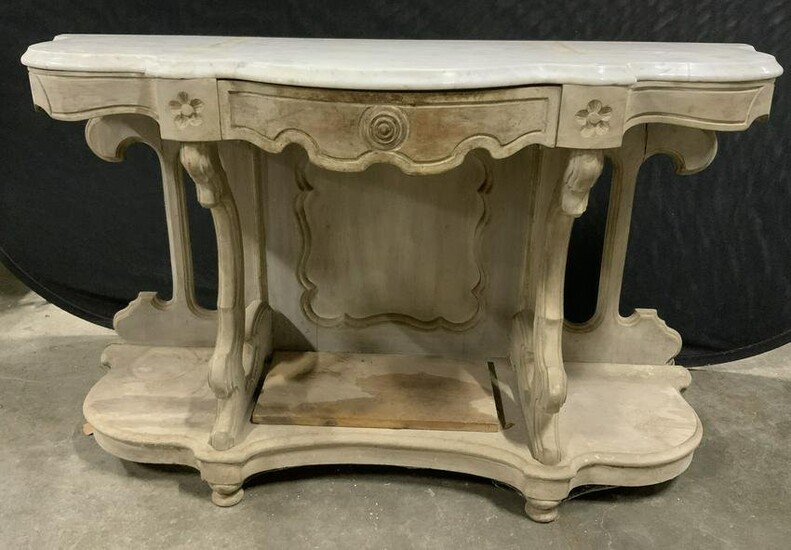 Antique Marble Topped Console Table