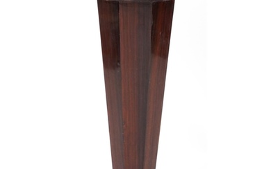 Art Deco style octagonal rosewood effect side pedestal with ...