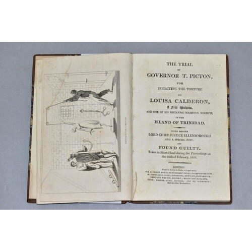 BOOK - THE TRIAL OF GOVERNOR T. PICTON. the trial of Governo...