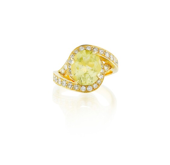 Bague saphir jaune et diamants | Yellow sapphire and diamond ring