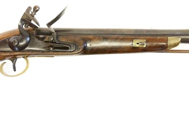 Belgian flintlock blunderbuss pistol, 13 inch barrel with flaring muzzle,...