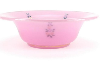 Bohemian pink opaline glass bowl made for the Islamic