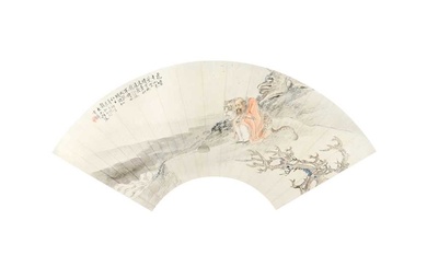 CAO HUA 曹華 (1847 - 1913) Luohan with a tiger and snake 羅漢