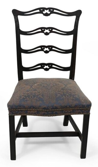 CHIPPENDALE-STYLE RIBBON-BACK SIDE CHAIR Circa 1900