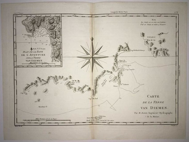 Carte De La Terre Van Diemen.