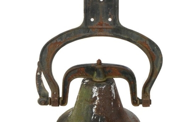 Cast Iron Bell with Yoke Mount, Mid 20th Century