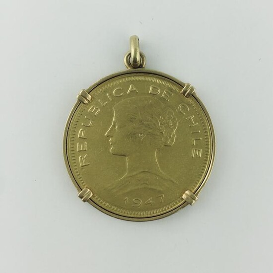Chilean coin in gold