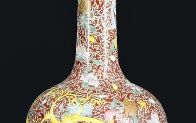 Chinese Enamel Decorated Vase.