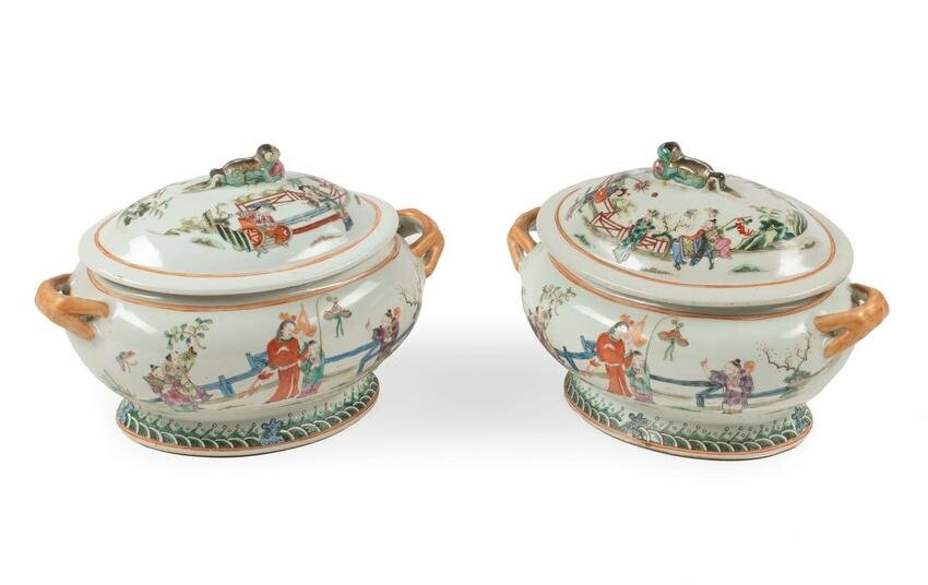 Chinese Export Famille Rose Porcelain Tureens