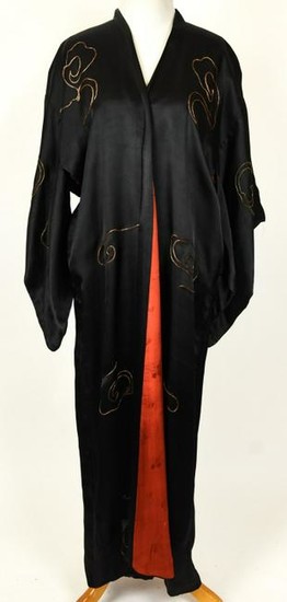 Chinese Hand Embroidered Silk Dragon Robe