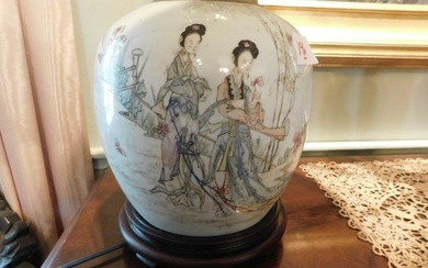 Chinese porcelain jar lamp