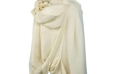 Christian Dior Boutique Paris White Silk Sleeveless Top