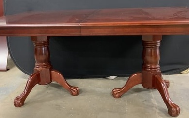 Claw & Ball Footed Double Pedestal Dining Table