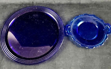 Cobalt Blue Glass Serving Dishes
