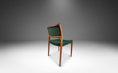 Danish Modern Model 80 Dining Chair / Desk Chair in Rosewood and Velvet by Niels Otto Moller for