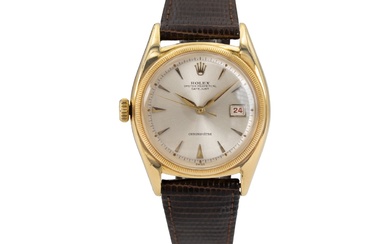 Datejust Ovettone Lefty A very rare vintage wristwatch for left-handers with red date...