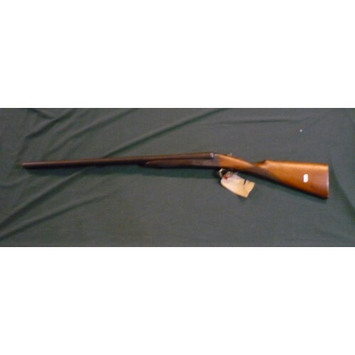 Deactivated Belgium 12 bore side by side shotgun with new sp...