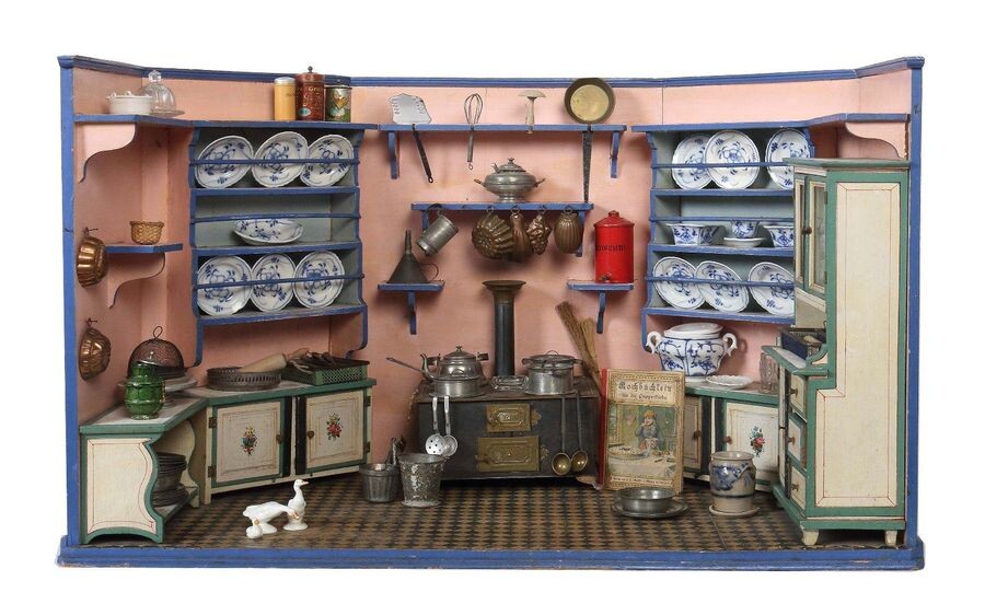 Doll kitchen Christian Hacker, Nuremberg, around 1920, with...