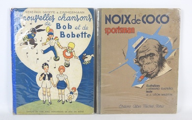 [ENFANTINA]. 2 vols.: BOB ET BOBETTE Les nouvelles chansons, René Paul Groffe & Zimmerman édition...