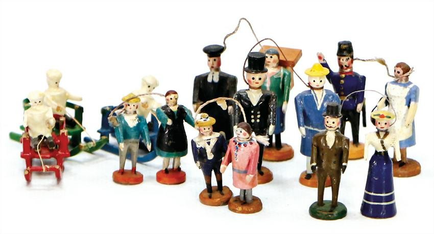 ERZGEBIRGE miniatures, 12 pieces, Männel, also Hiemann