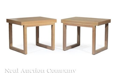 Edith Norton-Style Cerused Wood End Tables