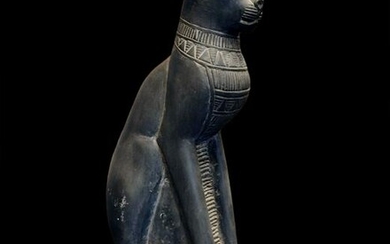 Egyptian basalt Bastet cat